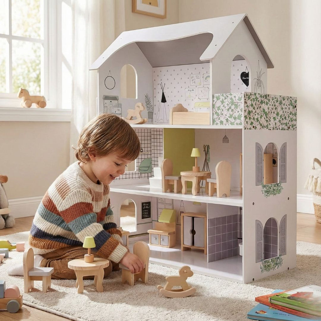 Domek Lussori® Modern Grey – Drewniany Domek z Tarasem